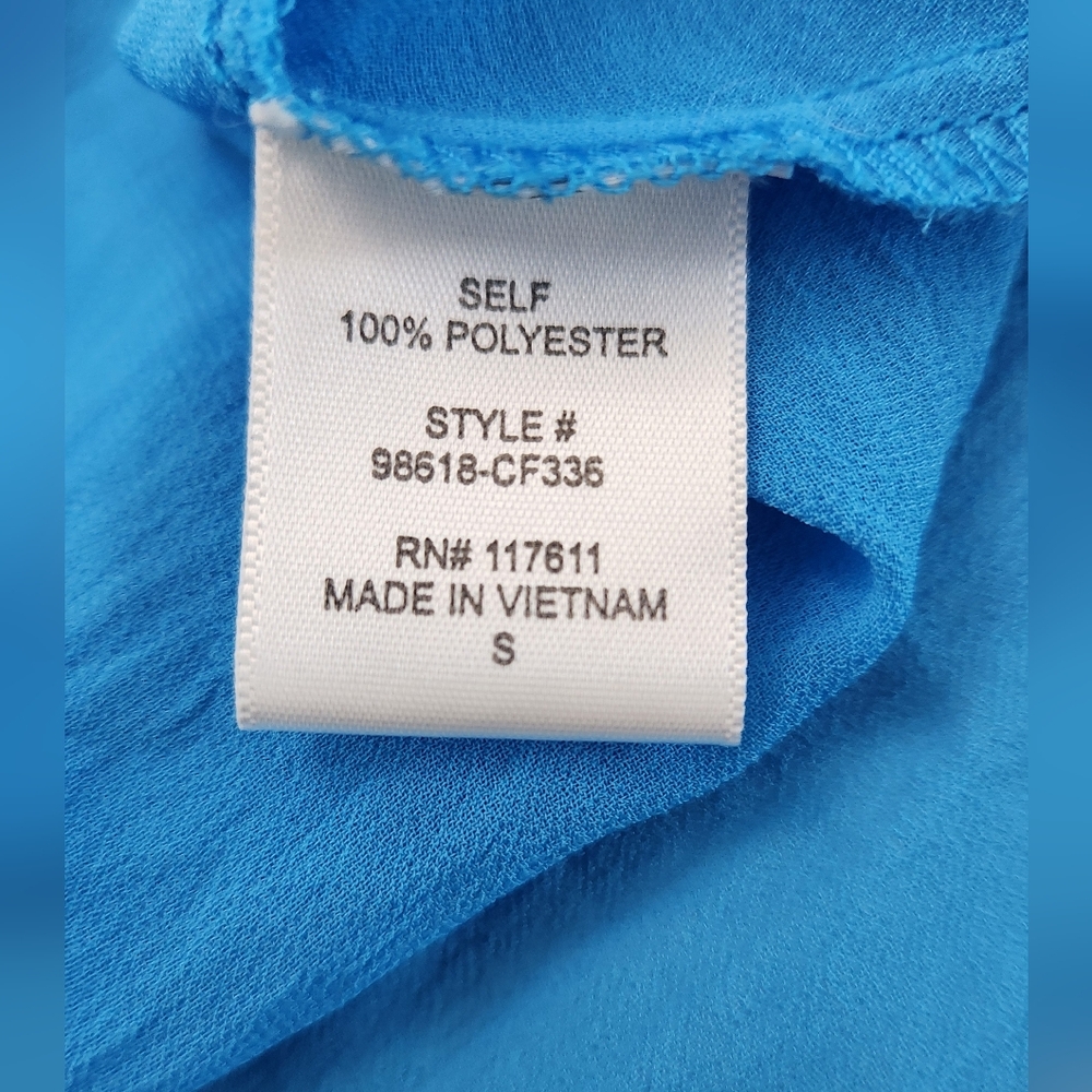 Have Blouse Womens Blue Long Sleeve Silky Soft Size Small - Picture 6 of 13